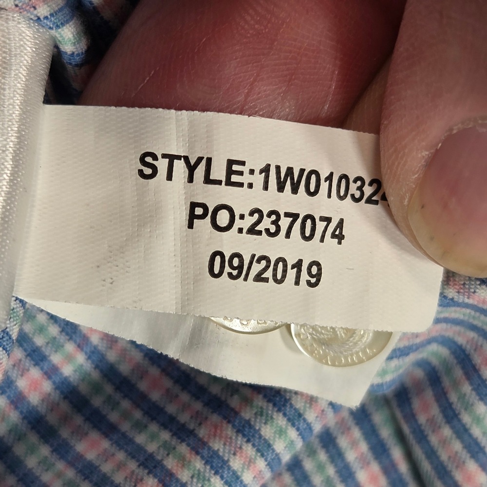 Vineyard Vines Cooper Shirt Mens XL Blue Performance Slim Fit Check 1W010322 - Picture 8 of 10